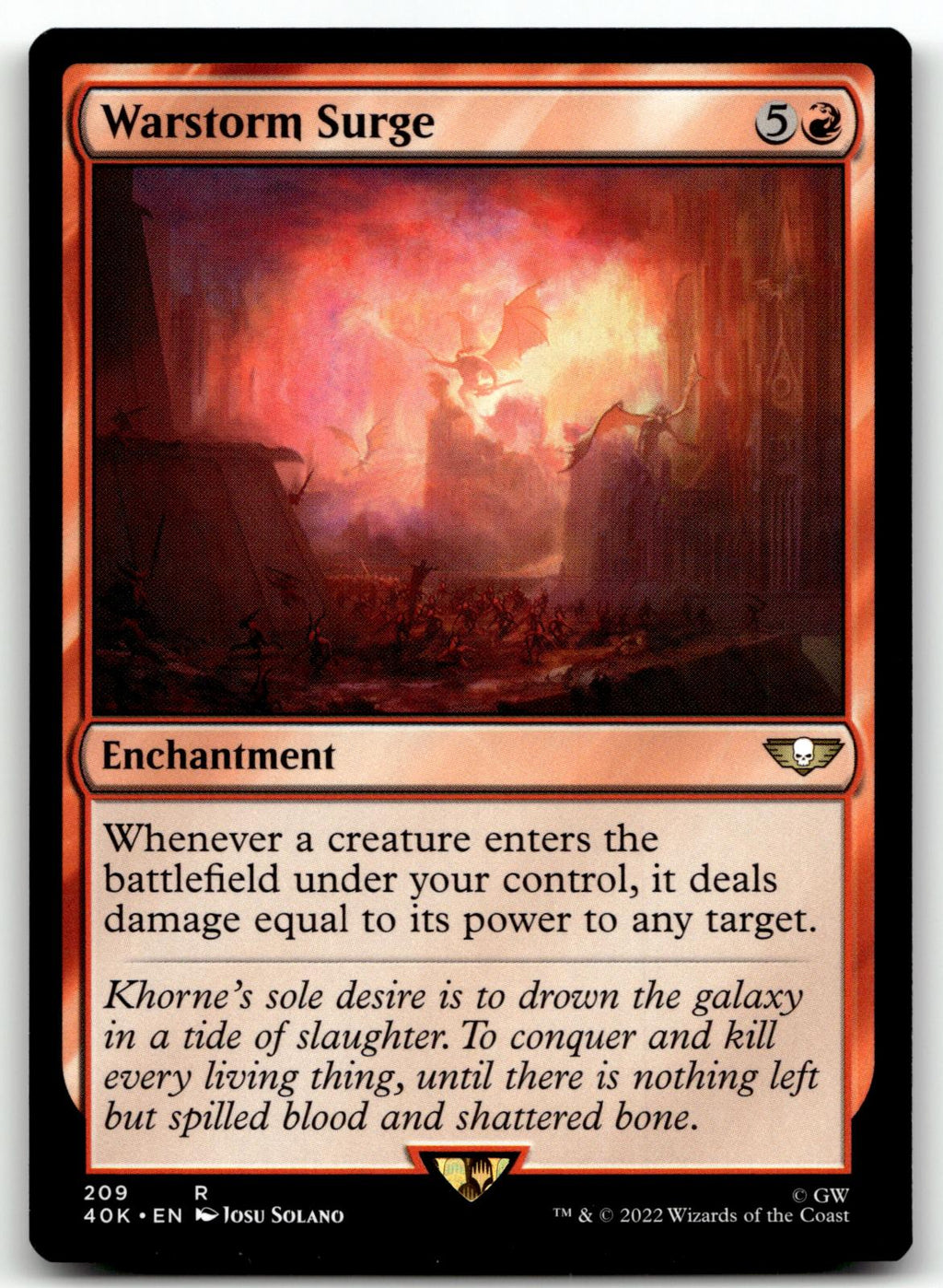 Warstorm Surge 209 Universes Beyond: Warhammer 40,000 Magic: The Gathering NM