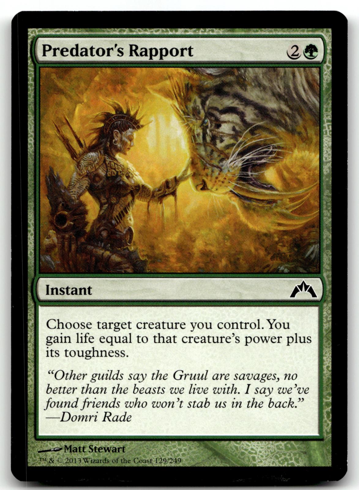 Predator's Rapport 129 Common Gatecrash Magic: The Gathering Near Mint