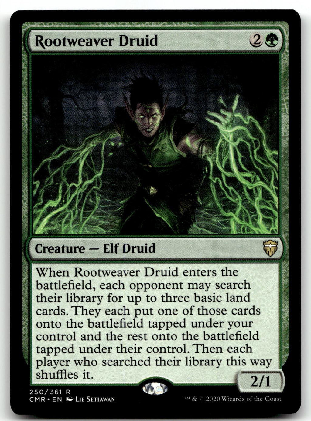 Rootweaver Druid 250 Rare Commander Legends Magic: The Gathering Near Mint