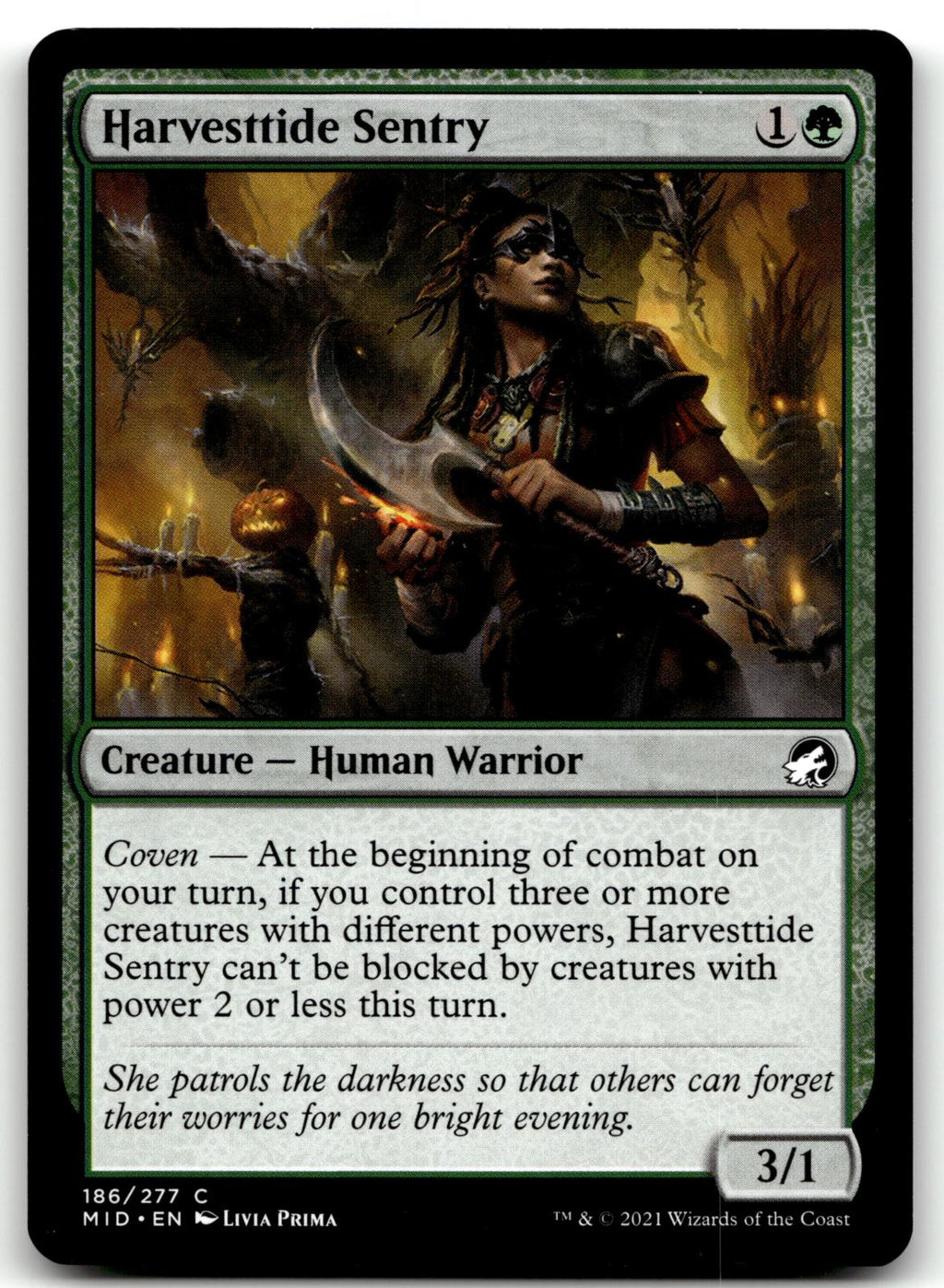 Harvesttide Sentry 186 Common Innistrad: Midnight Hunt Magic: The Gathering NM