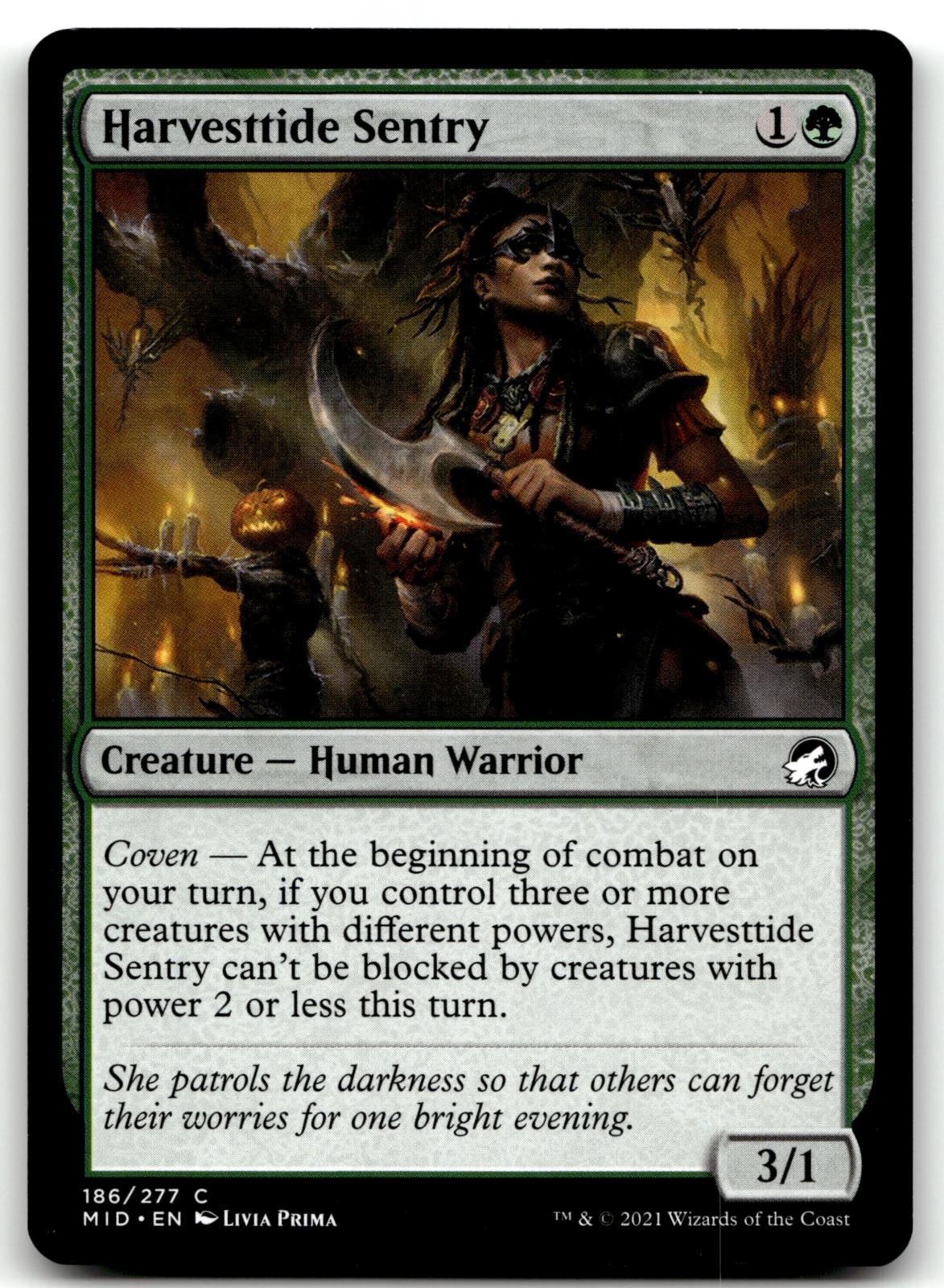 Harvesttide Sentry 186 Common Innistrad: Midnight Hunt Magic: The Gathering NM