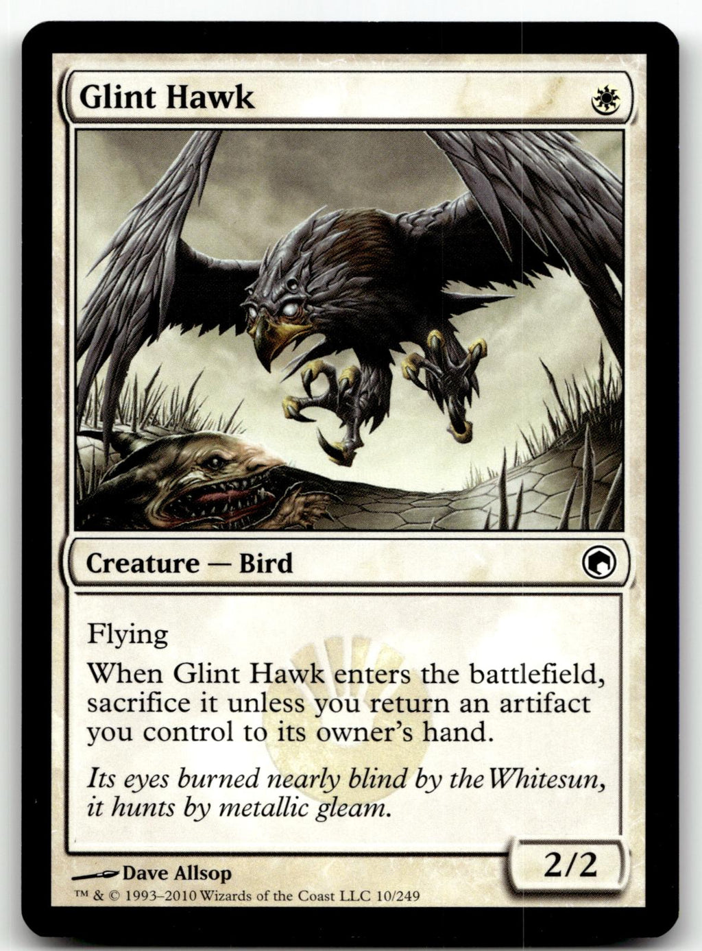 Glint Hawk 10 Common Scars of Mirrodin Magic: The Gathering Near Mint