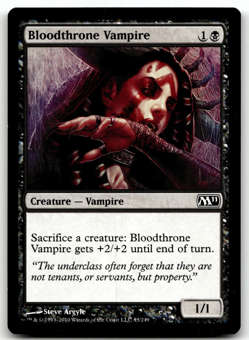 Bloodthrone Vampire 85 Common Magic 2011 (M11) Magic: The Gathering Near Mint