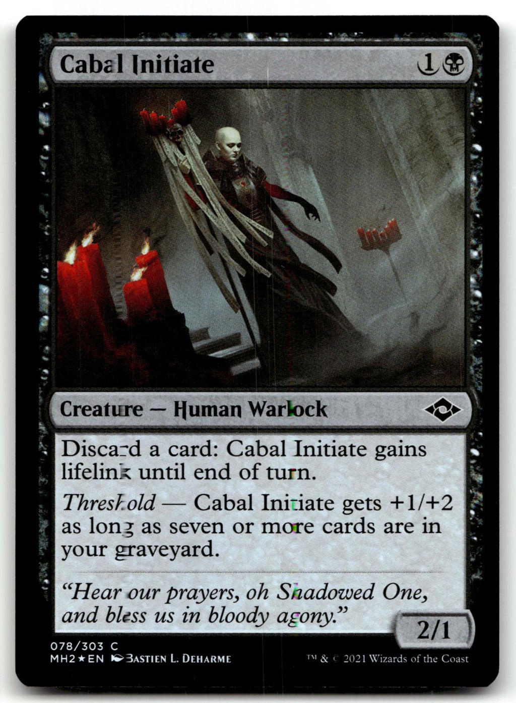 Cabal Initiate 78 Common Modern Horizons 2 Magic: The Gathering Foil Near Mint