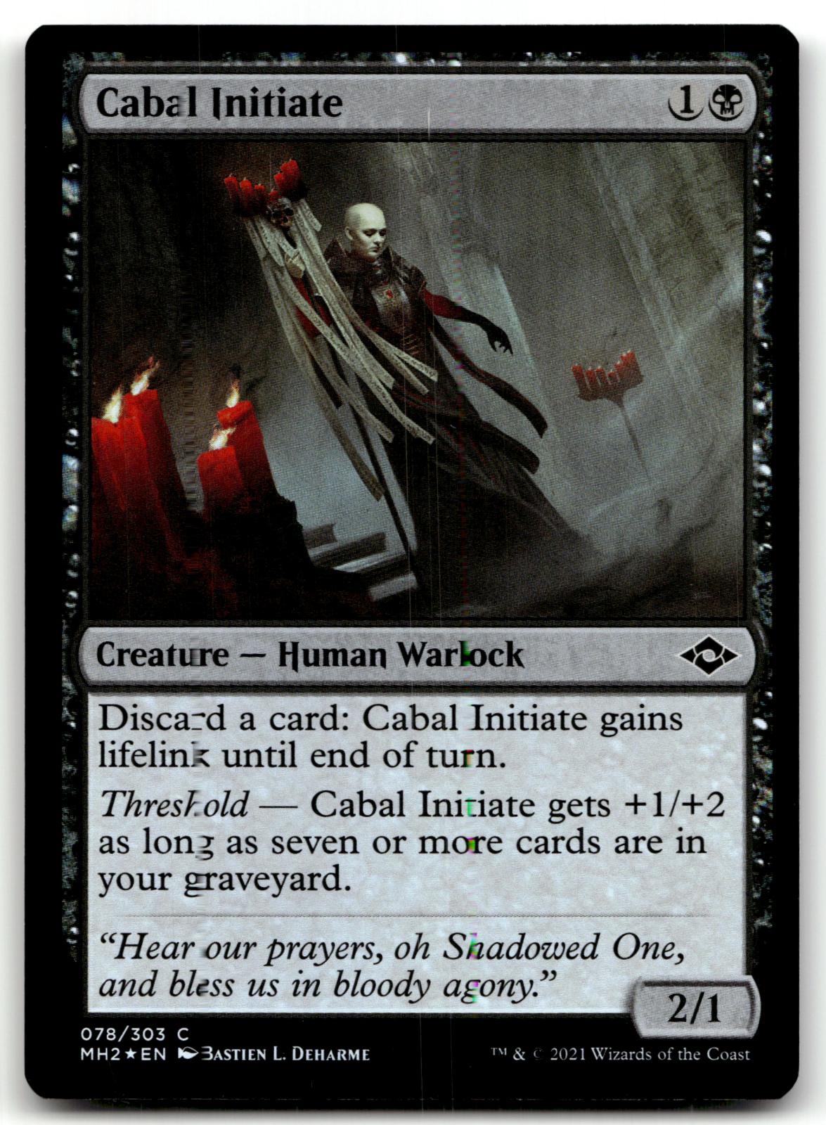 Cabal Initiate 78 Common Modern Horizons 2 Magic: The Gathering Foil Near Mint