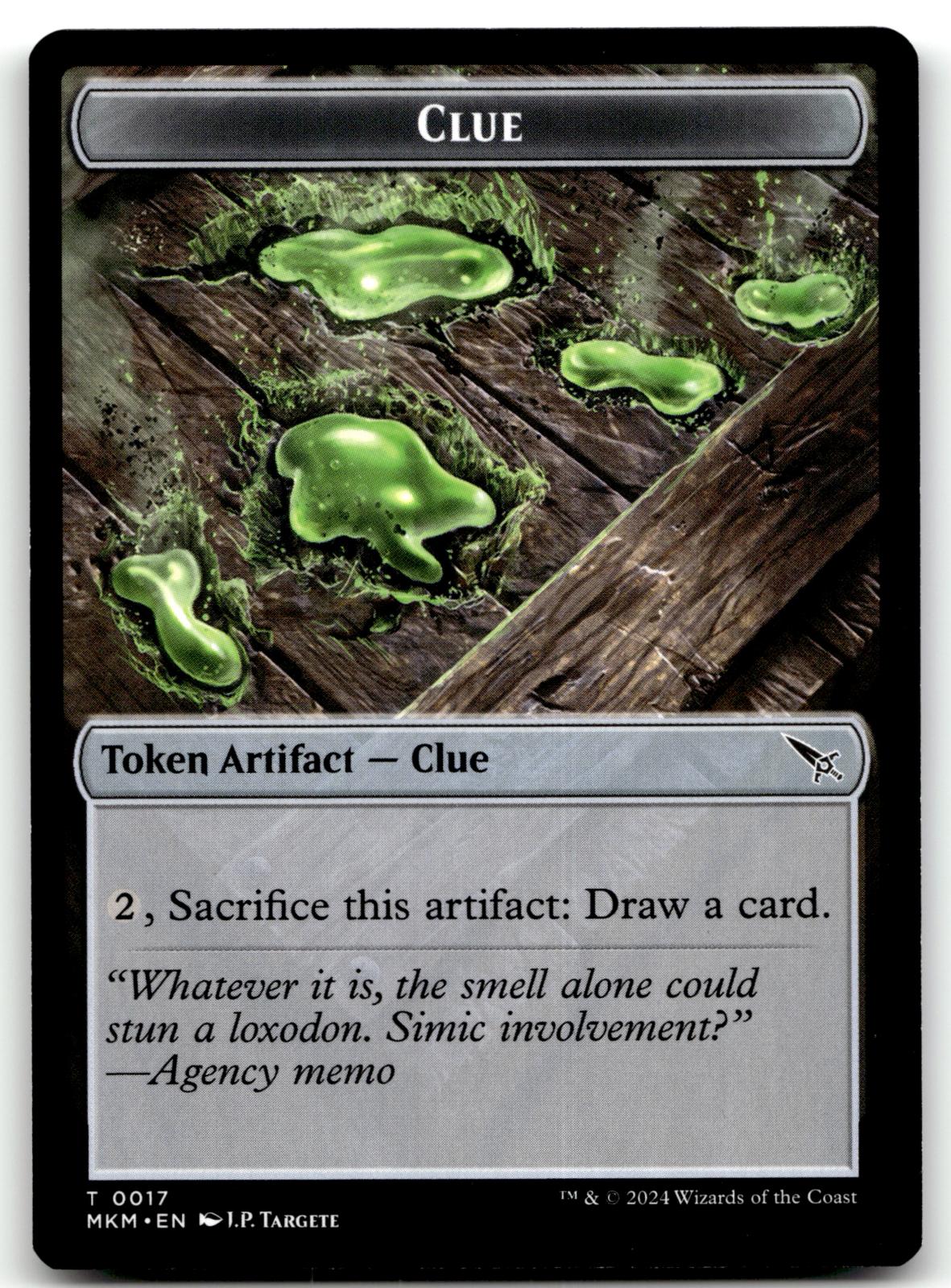 Clue (0017) // A 0044 Double-Sided Token 17 // 44 Murders at Karlov Manor Magic