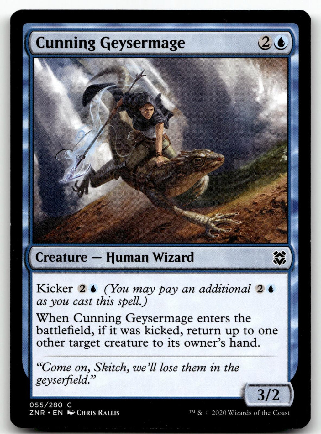 Cunning Geysermage 55 Common Zendikar Rising Magic: The Gathering Near Mint