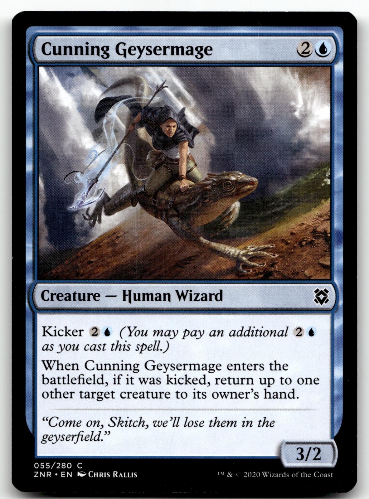 Cunning Geysermage 55 Common Zendikar Rising Magic: The Gathering Near Mint