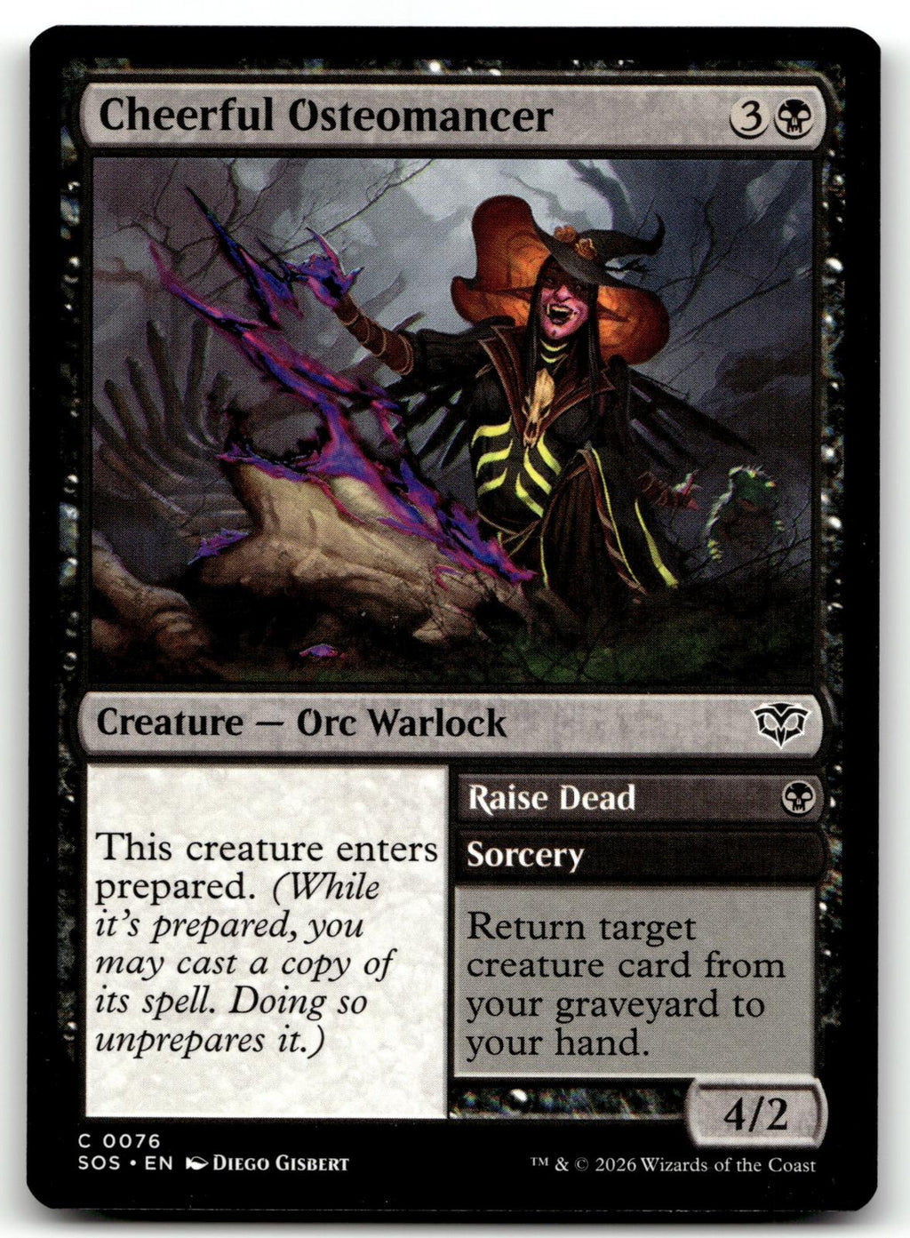 Cheerful Osteomancer 76 Common Secrets of Strixhaven Magic: The Gathering NM
