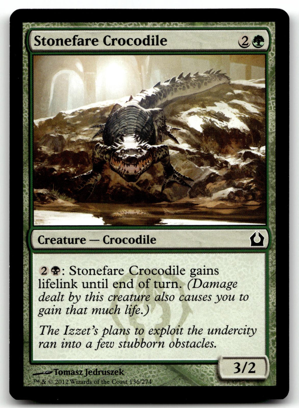 Stonefare Crocodile 136 Common Return to Ravnica Magic: The Gathering Near Mint