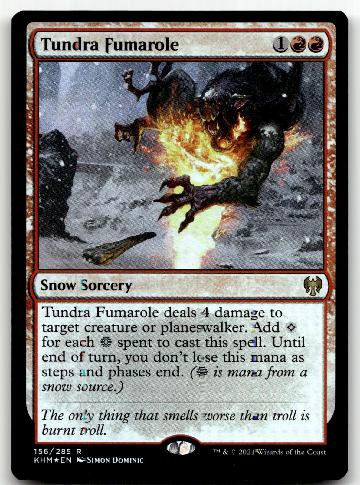 Tundra Fumarole 156 Rare Kaldheim Magic: The Gathering Foil Near Mint