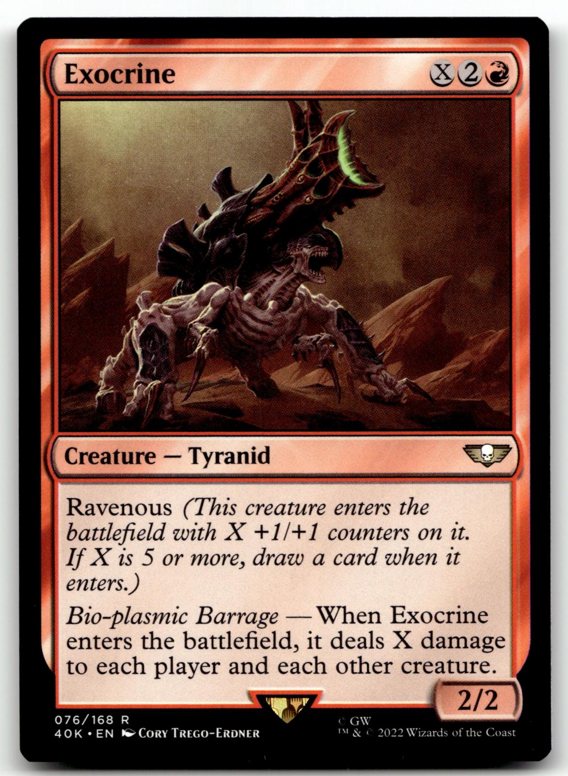 Exocrine 76 Rare Universes Beyond: Warhammer 40,000 Magic: The Gathering NM
