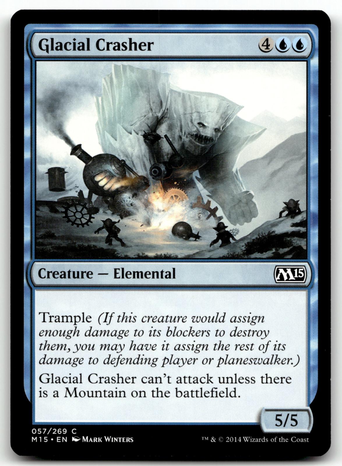 Glacial Crasher 57 Common Magic 2015 (M15) Magic: The Gathering Near Mint