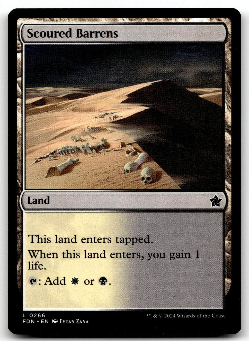 Scoured Barrens 266 Land Foundations Magic: The Gathering Near Mint