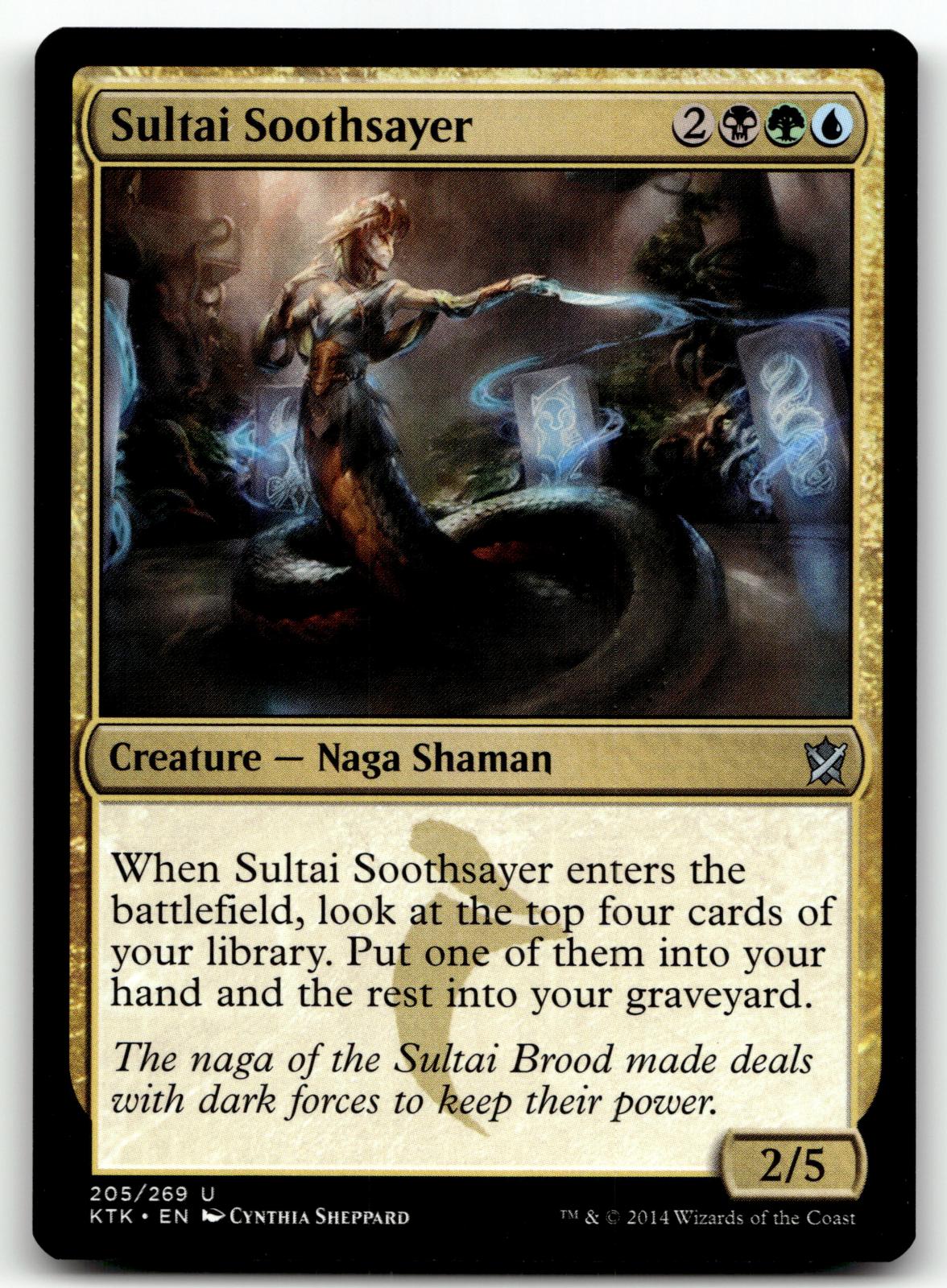 Sultai Soothsayer 205 Uncommon Khans of Tarkir Magic: The Gathering Near Mint