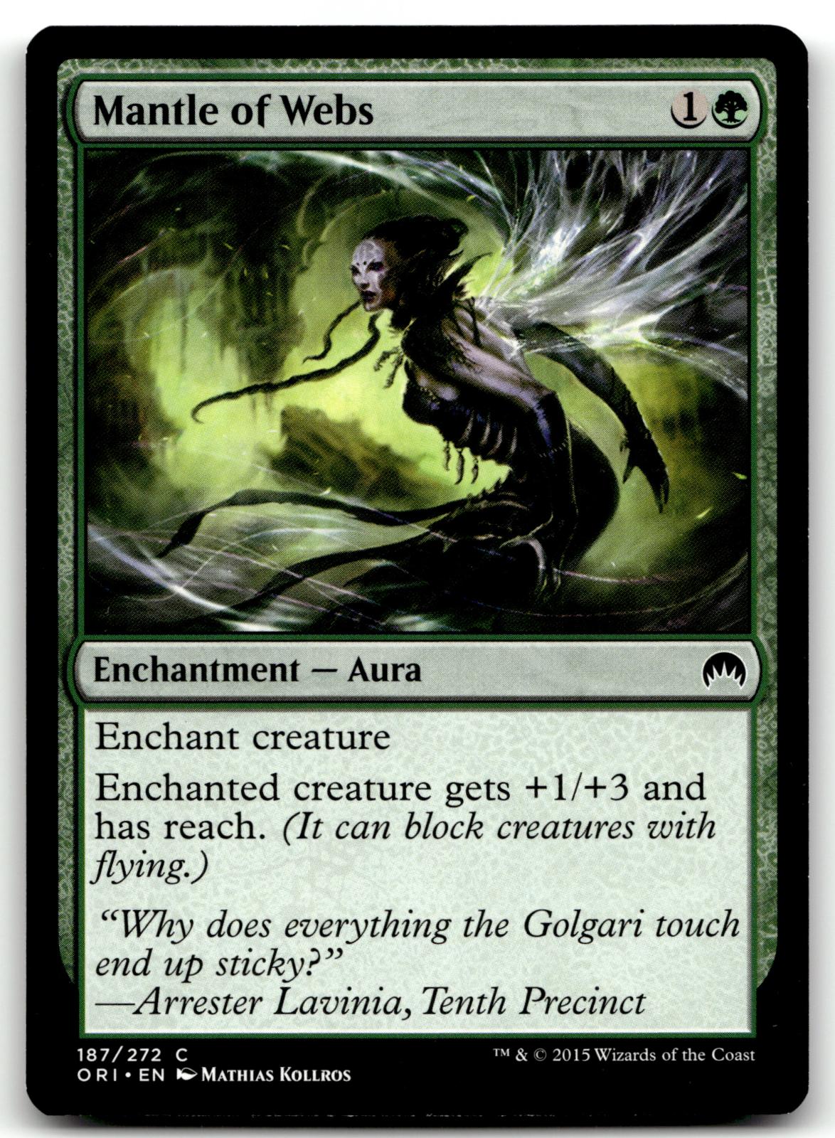 Mantle of Webs 187 Common Magic Origins Magic: The Gathering Near Mint