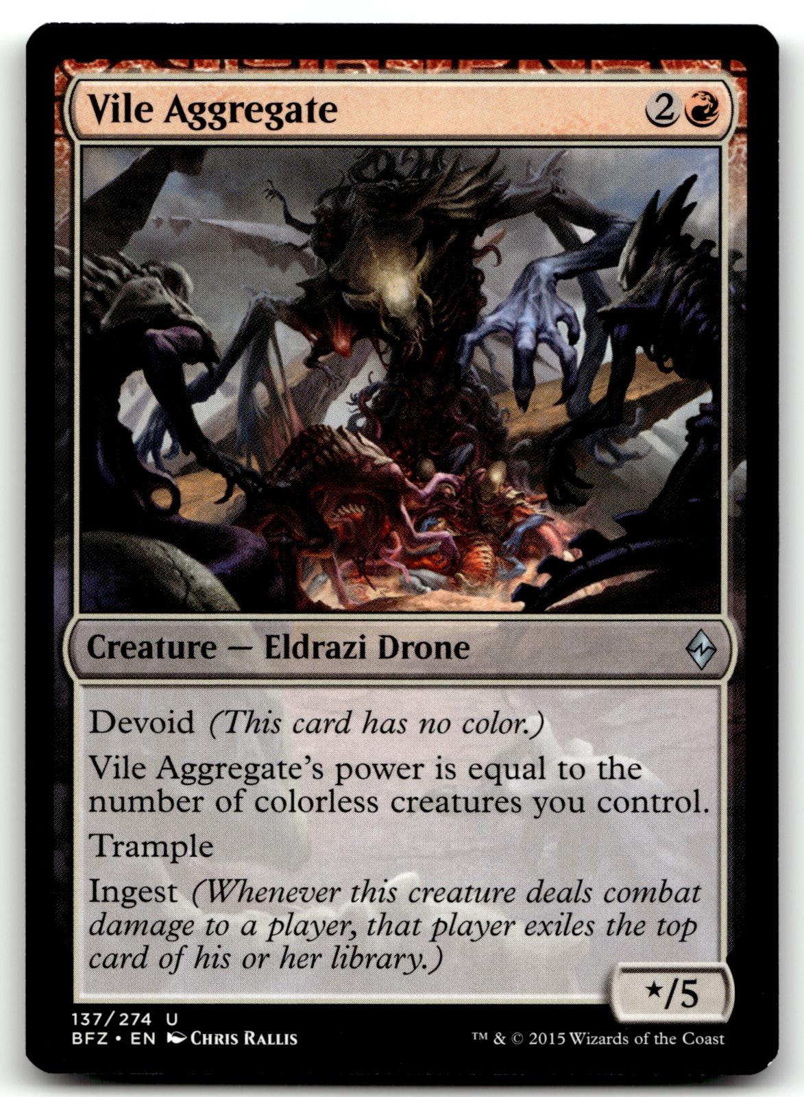 Vile Aggregate 137 Uncommon Battle for Zendikar Magic: The Gathering Near Mint