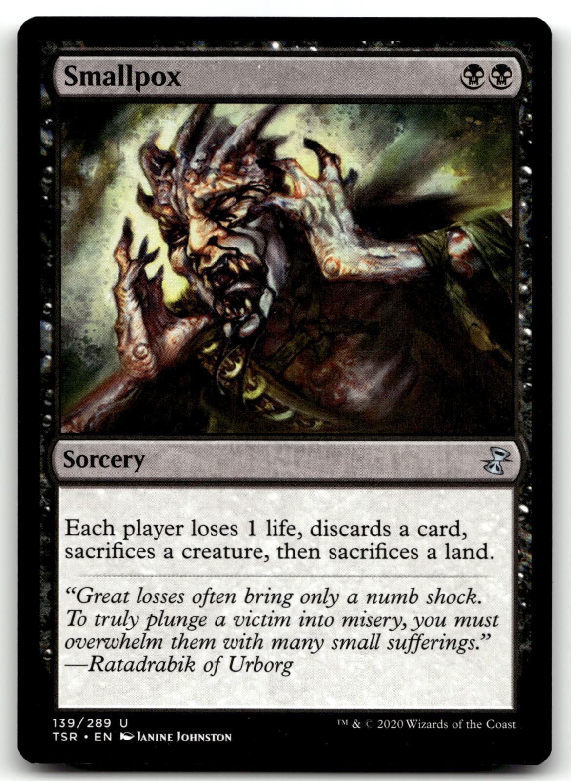 Smallpox 139 Uncommon Time Spiral: Remastered Magic: The Gathering Near Mint