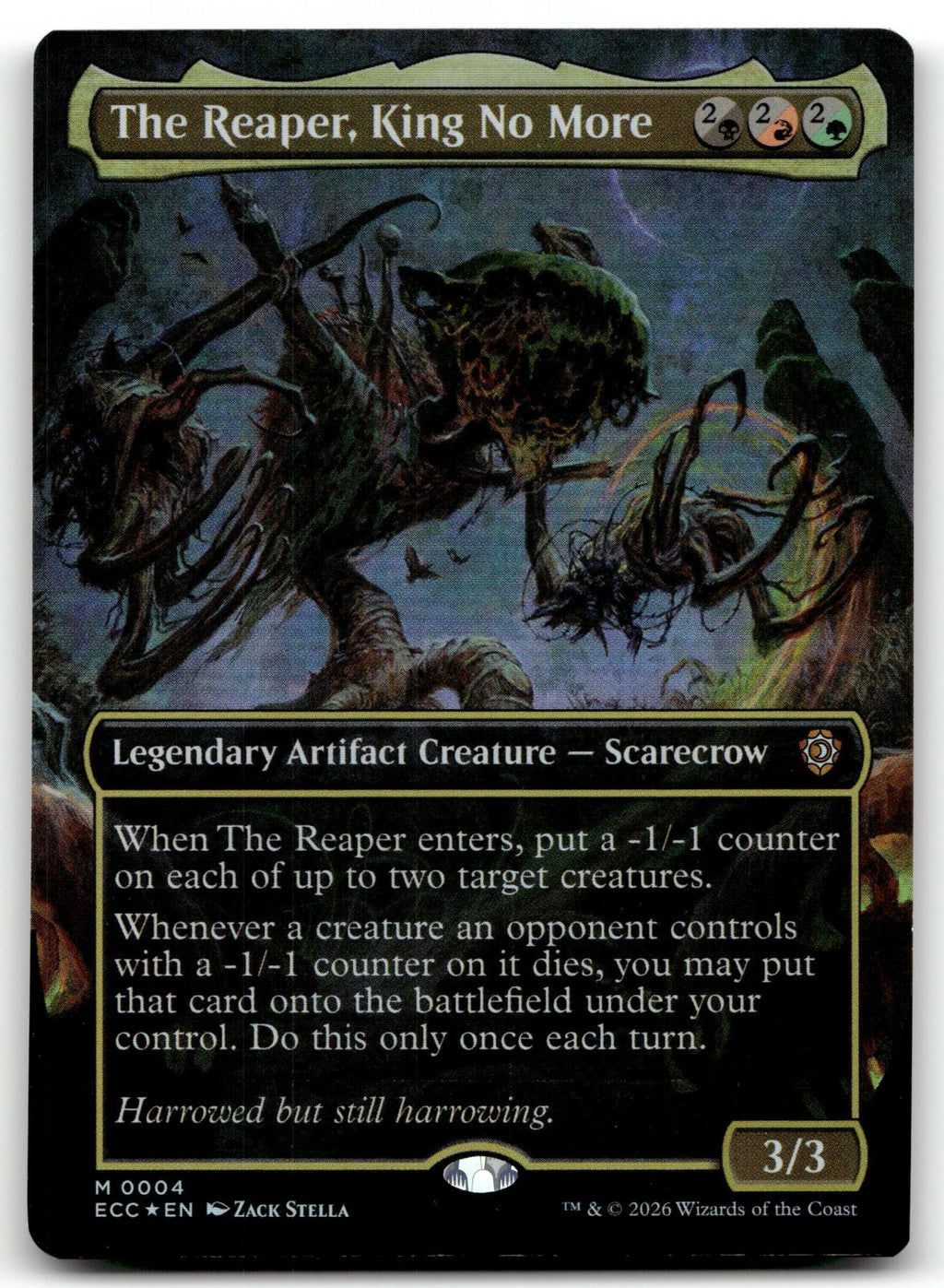 The Reaper, King No More (Borderless) 4 Commander: Lorwyn Eclipsed Magic: The Gathering Foil NM