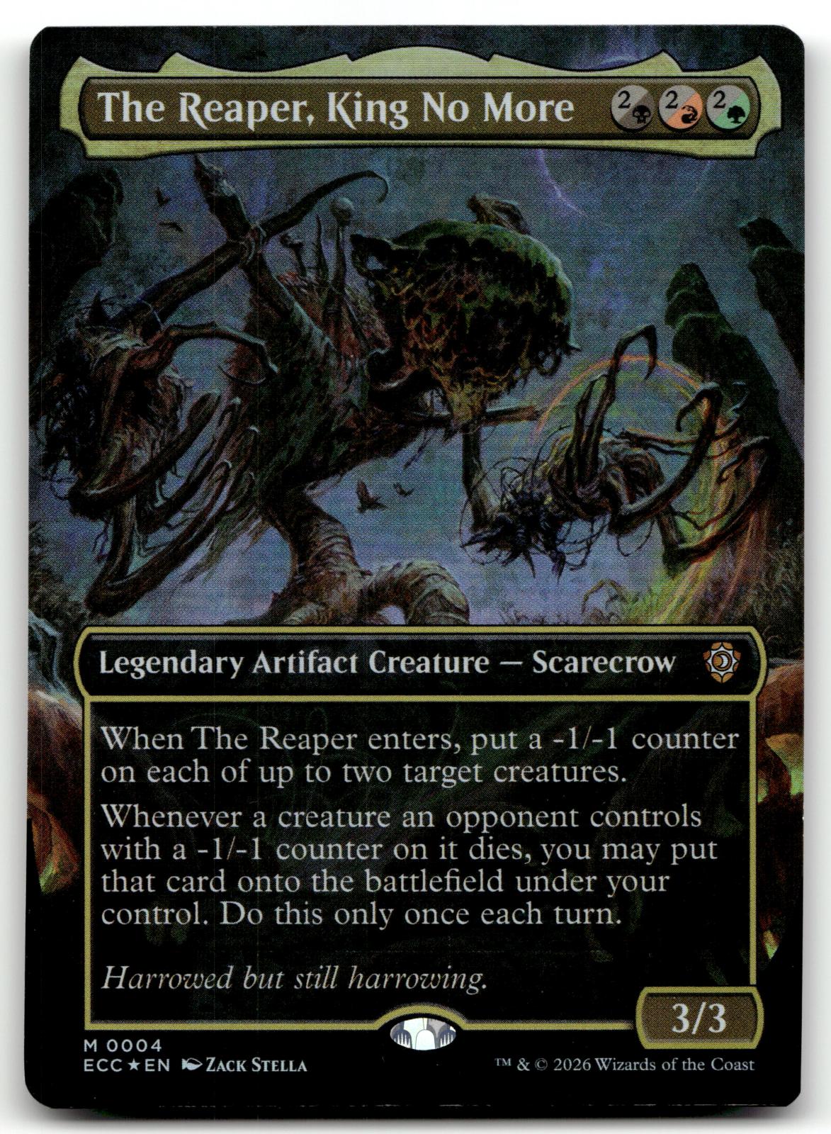 The Reaper, King No More (Borderless) 4 Commander: Lorwyn Eclipsed Magic: The Gathering Foil NM