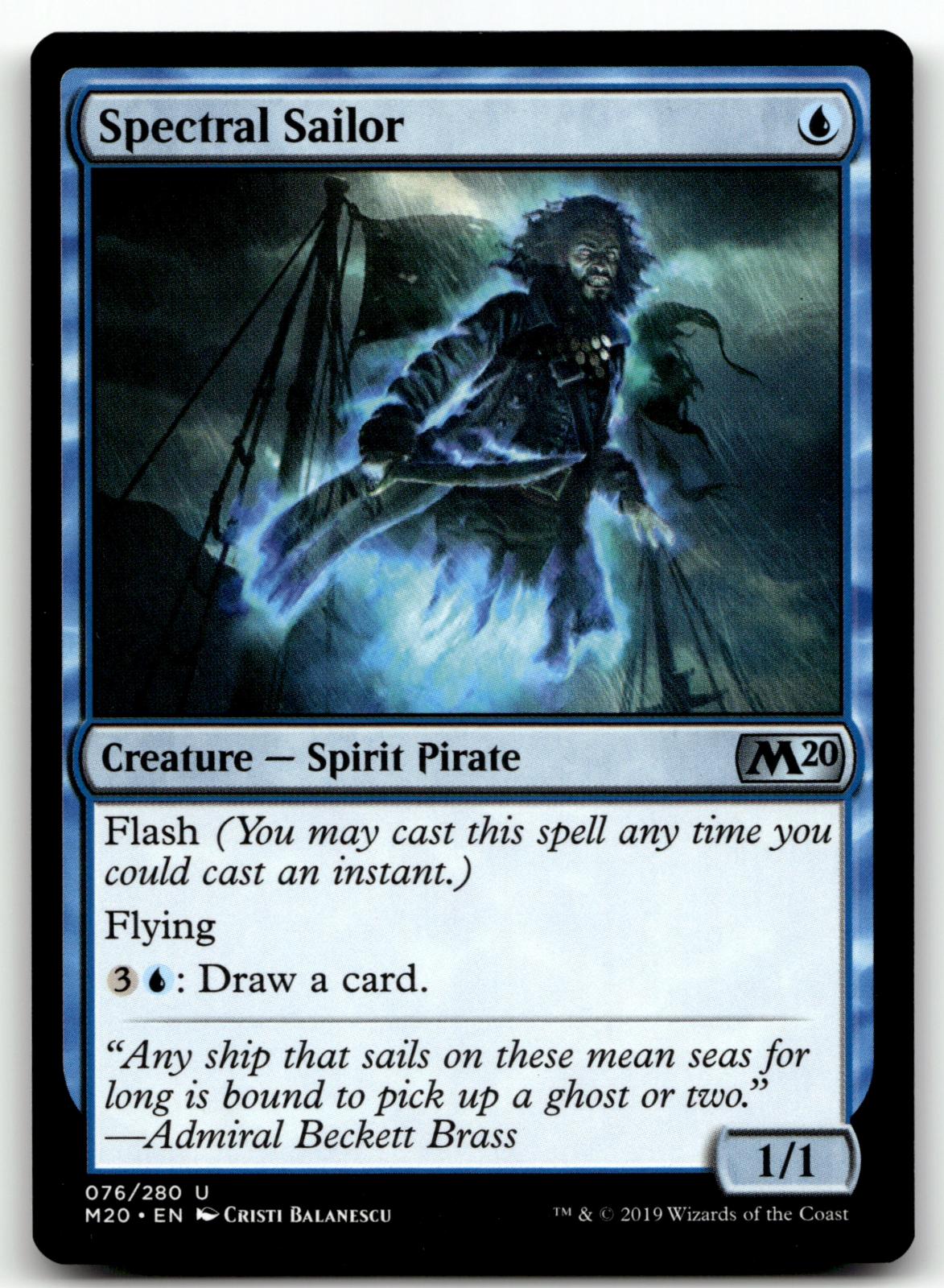 Spectral Sailor 76 Uncommon Core Set 2020 Magic: The Gathering Near Mint
