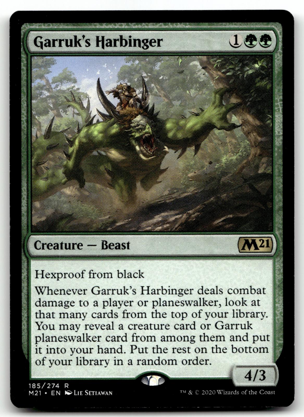 Garruk's Harbinger 185 Rare Core Set 2021 Magic: The Gathering Near Mint