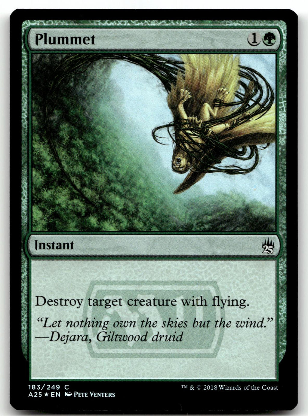 Plummet 183 Common Masters 25 Magic: The Gathering Foil Near Mint