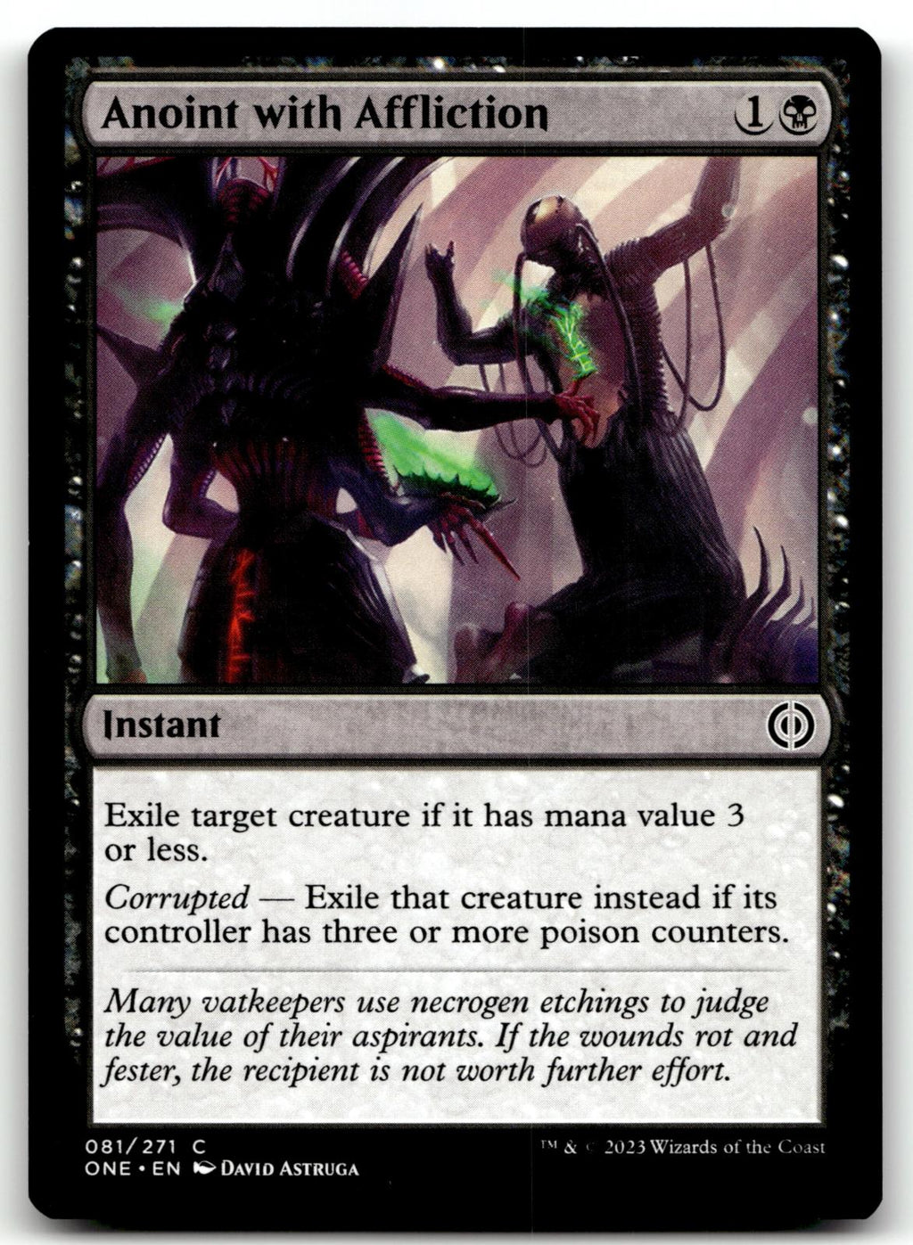 Anoint with Affliction 81 Phyrexia: All Will Be One Magic: The Gathering NM