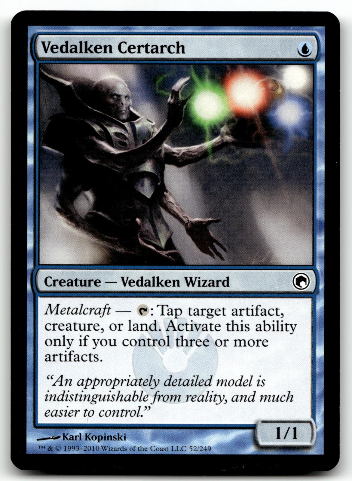 Vedalken Certarch 52 Common Scars of Mirrodin Magic: The Gathering Near Mint