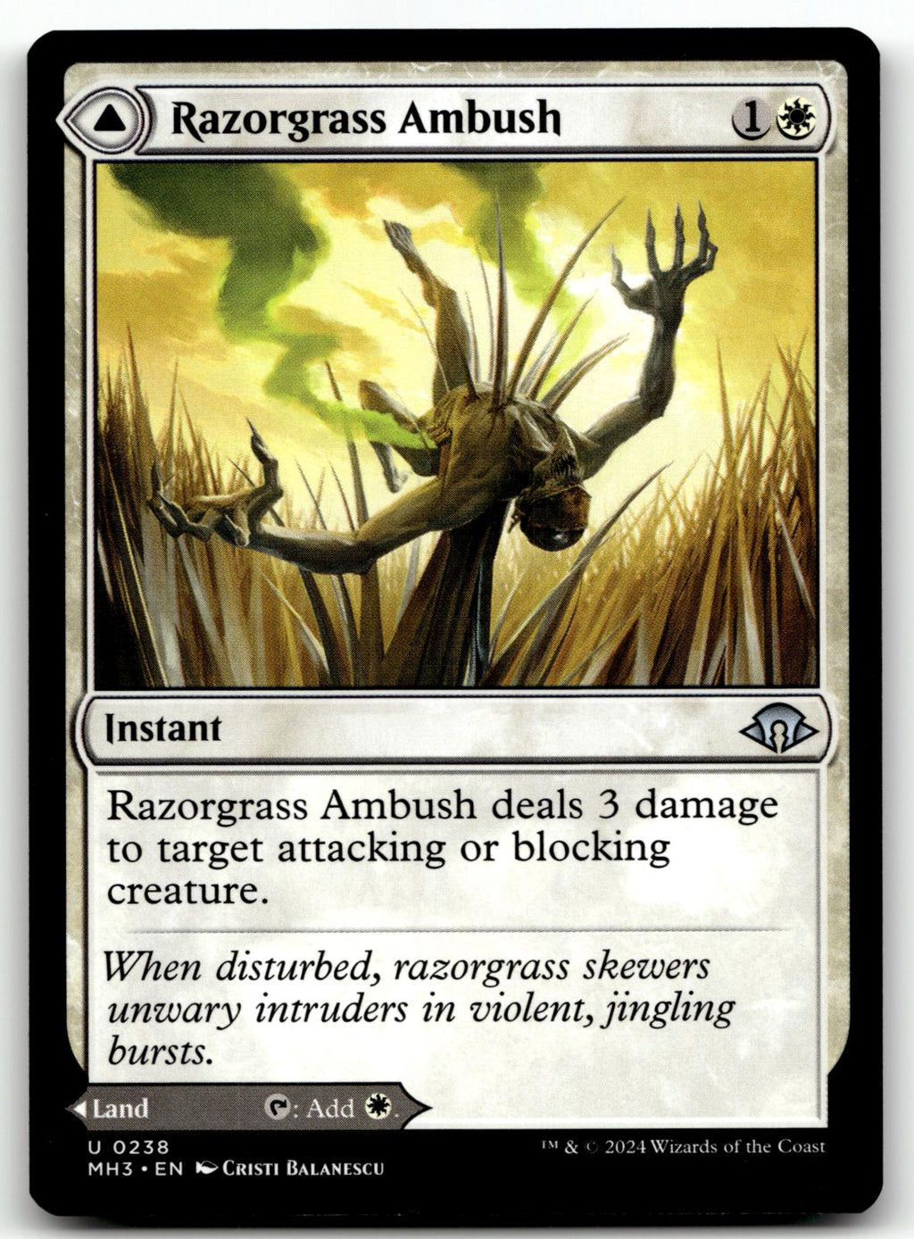 Razorgrass Ambush 238 Uncommon Modern Horizons 3 Magic: The Gathering Near Mint