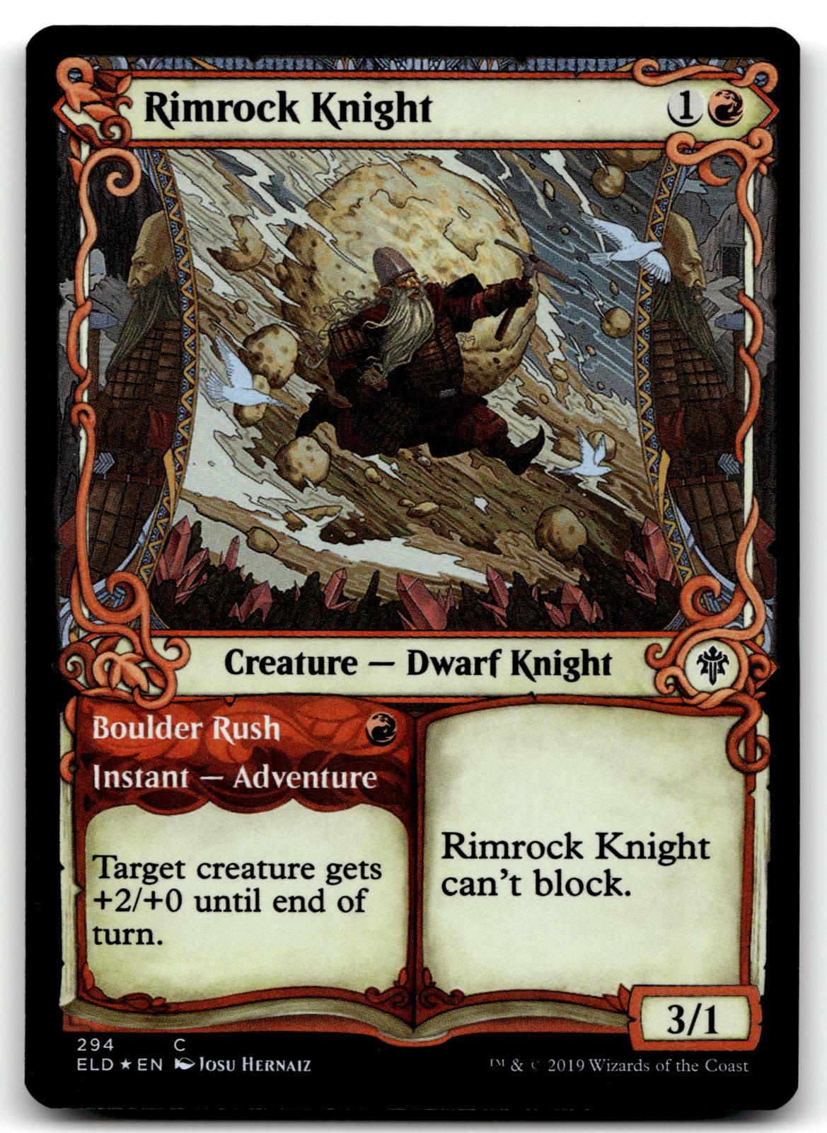 Rimrock Knight (Showcase) 294 Throne of Eldraine Magic: The Gathering Foil NM