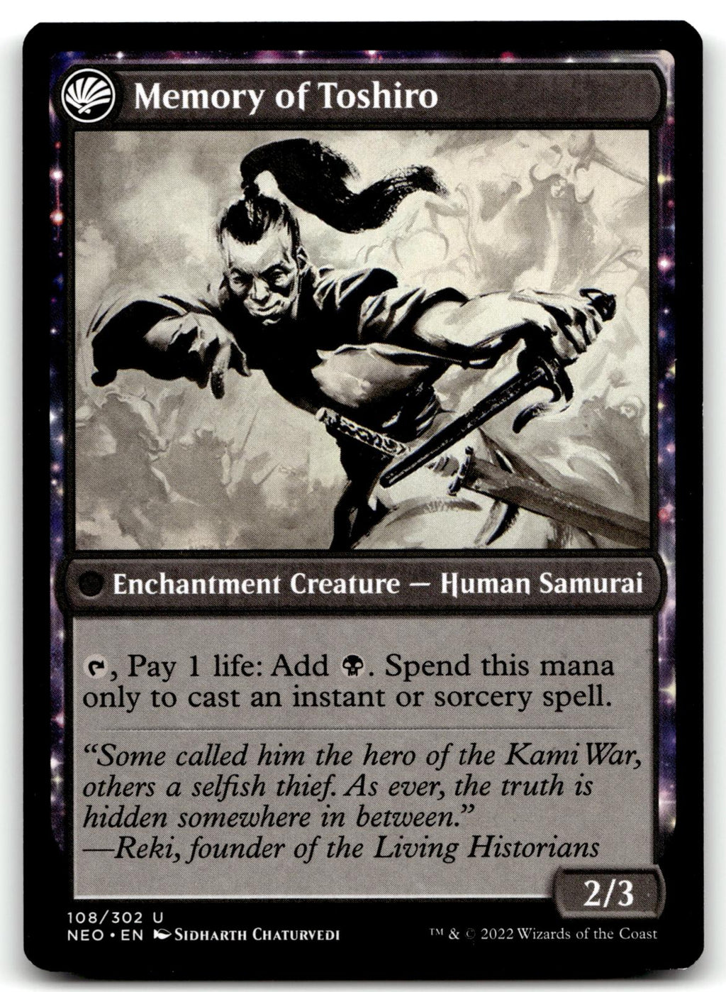 Life of Toshiro Umezawa // Memory of Toshiro 108 Kamigawa: Neon Dynasty Magic: The Gathering NM