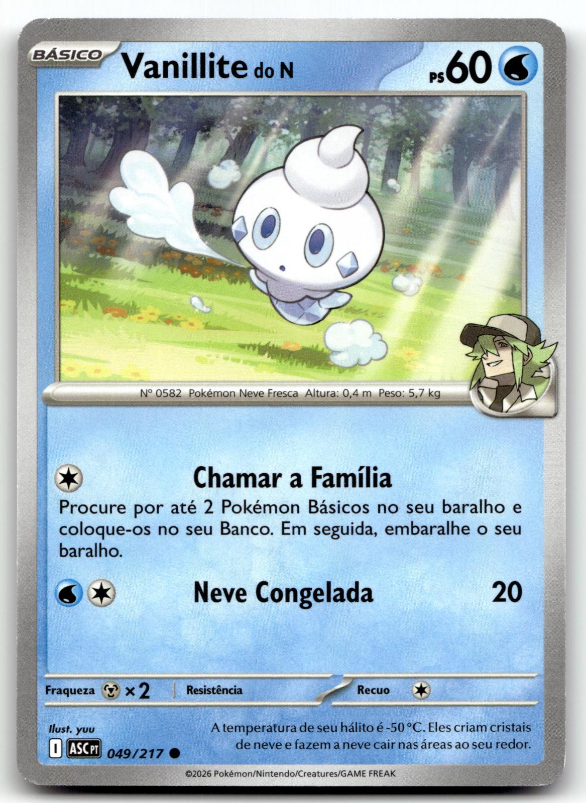 N's Vanillite 049/217 Common Ascended Heroes Pokemon Near Mint