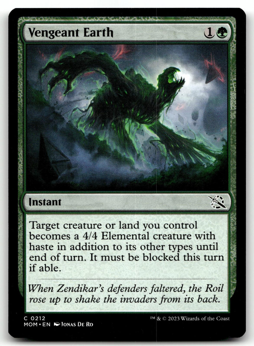 Vengeant Earth 212 Common March of the Machine Magic: The Gathering Near Mint