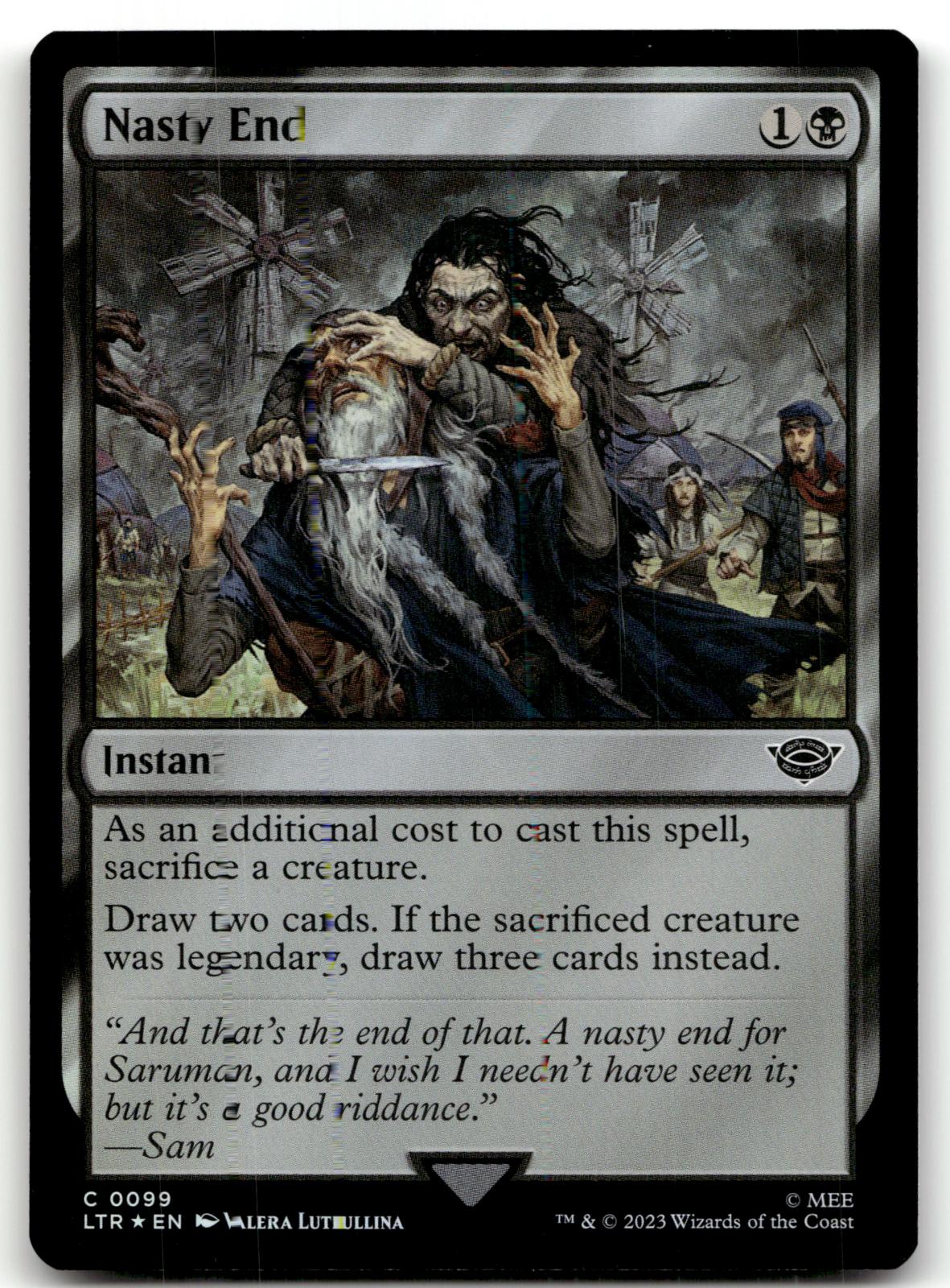 Nasty End 99 Universes Beyond: The Lord of the Rings: Tales of Middle-earth Magic: The Gathering Foil NM