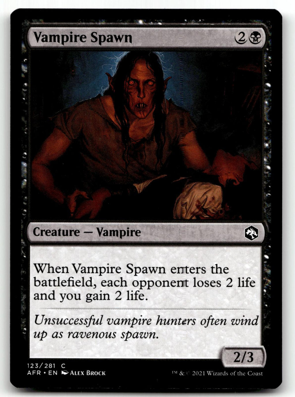 Vampire Spawn 123 Adventures in the Forgotten Realms Magic: The Gathering NM