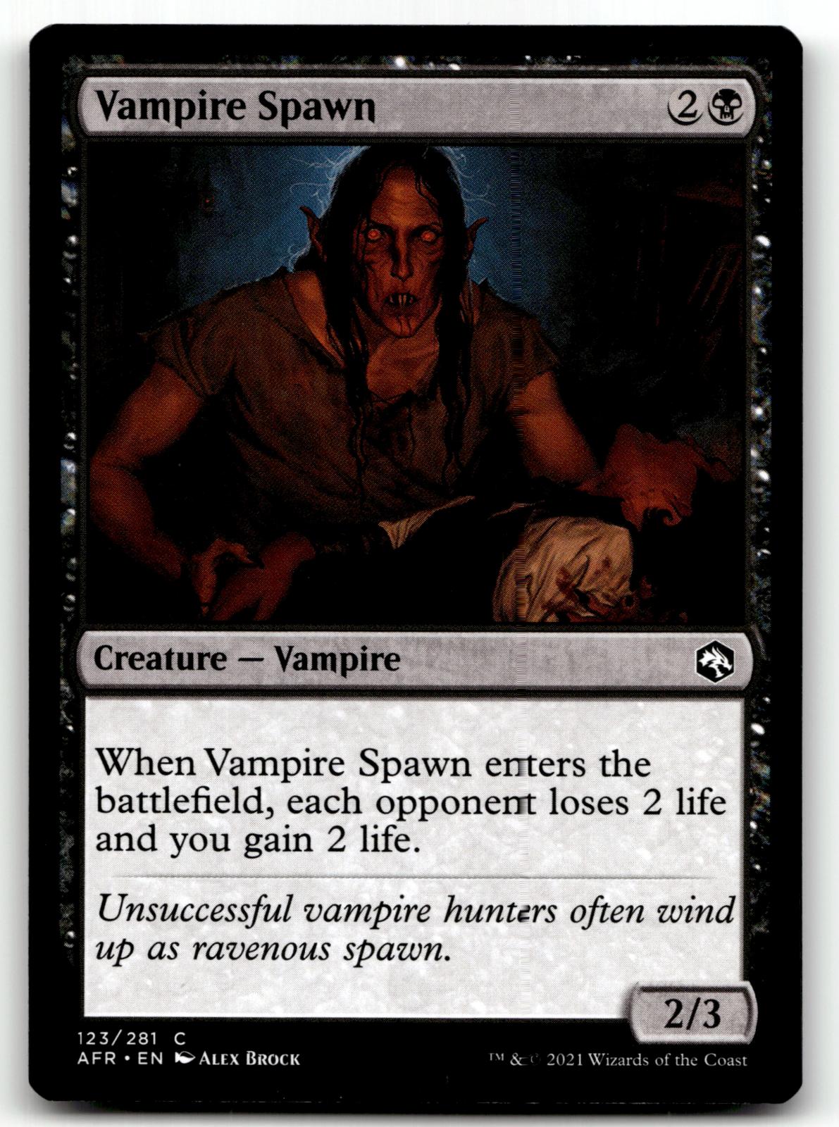 Vampire Spawn 123 Adventures in the Forgotten Realms Magic: The Gathering NM