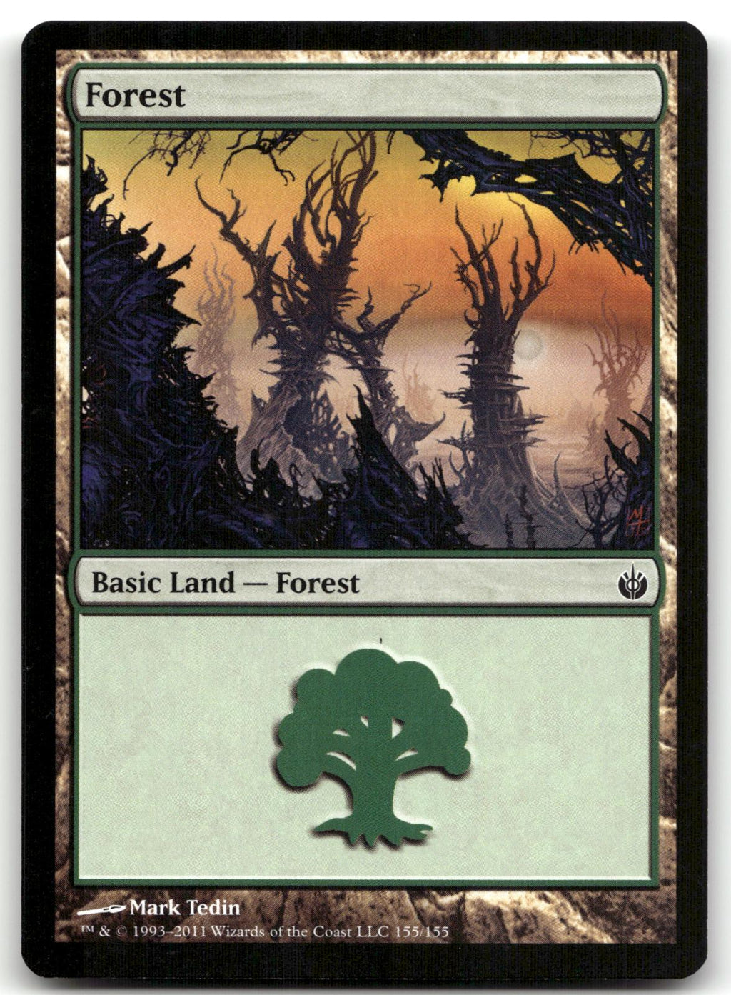 Forest (155) 155 Land Mirrodin Besieged Magic: The Gathering Near Mint