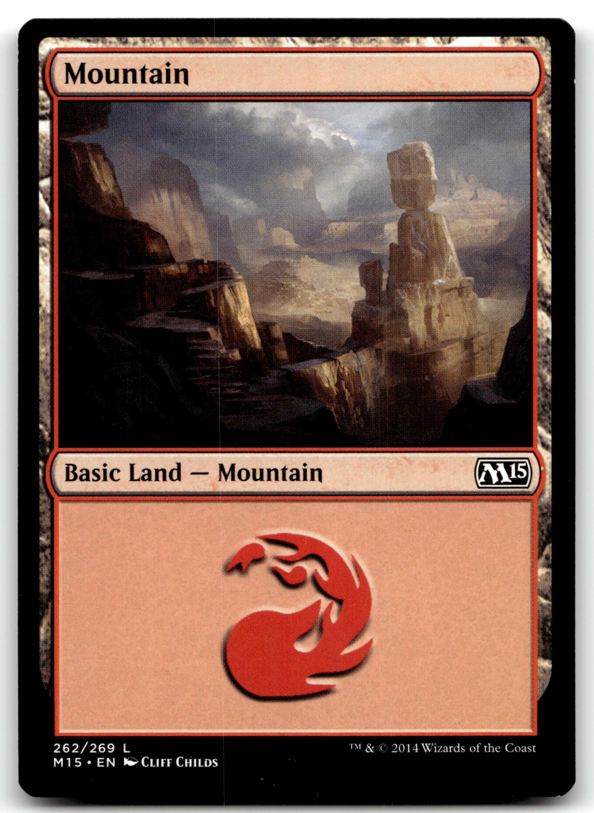 Mountain (262) 262 Land Magic 2015 (M15) Magic: The Gathering Near Mint