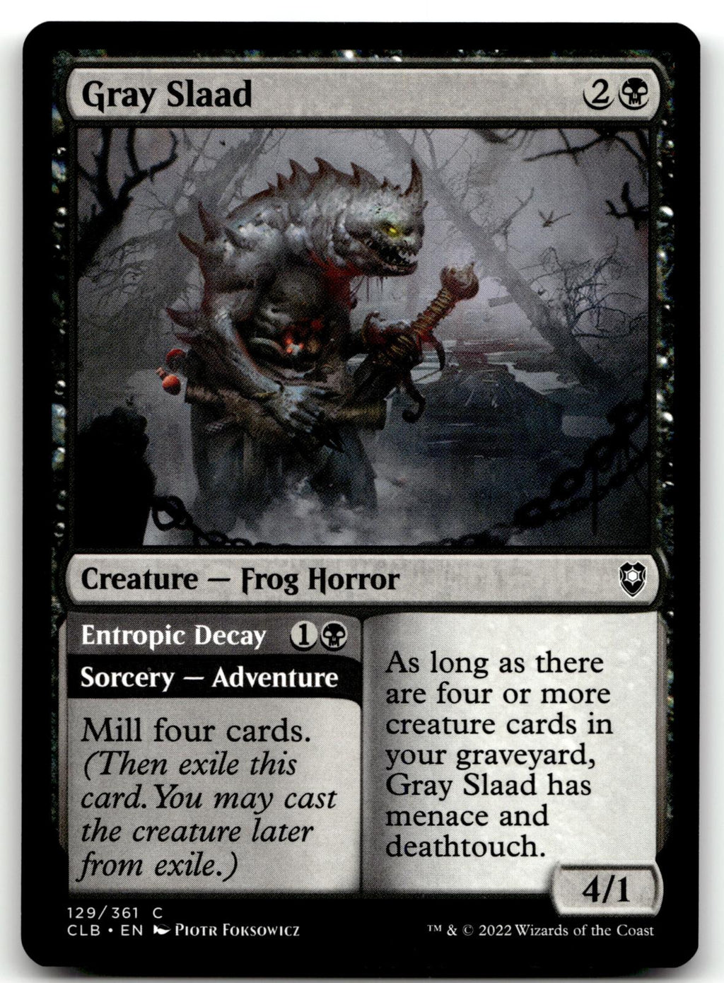 Gray Slaad 129 Commander Legends: Battle for Baldur's Gate Magic: The Gathering NM