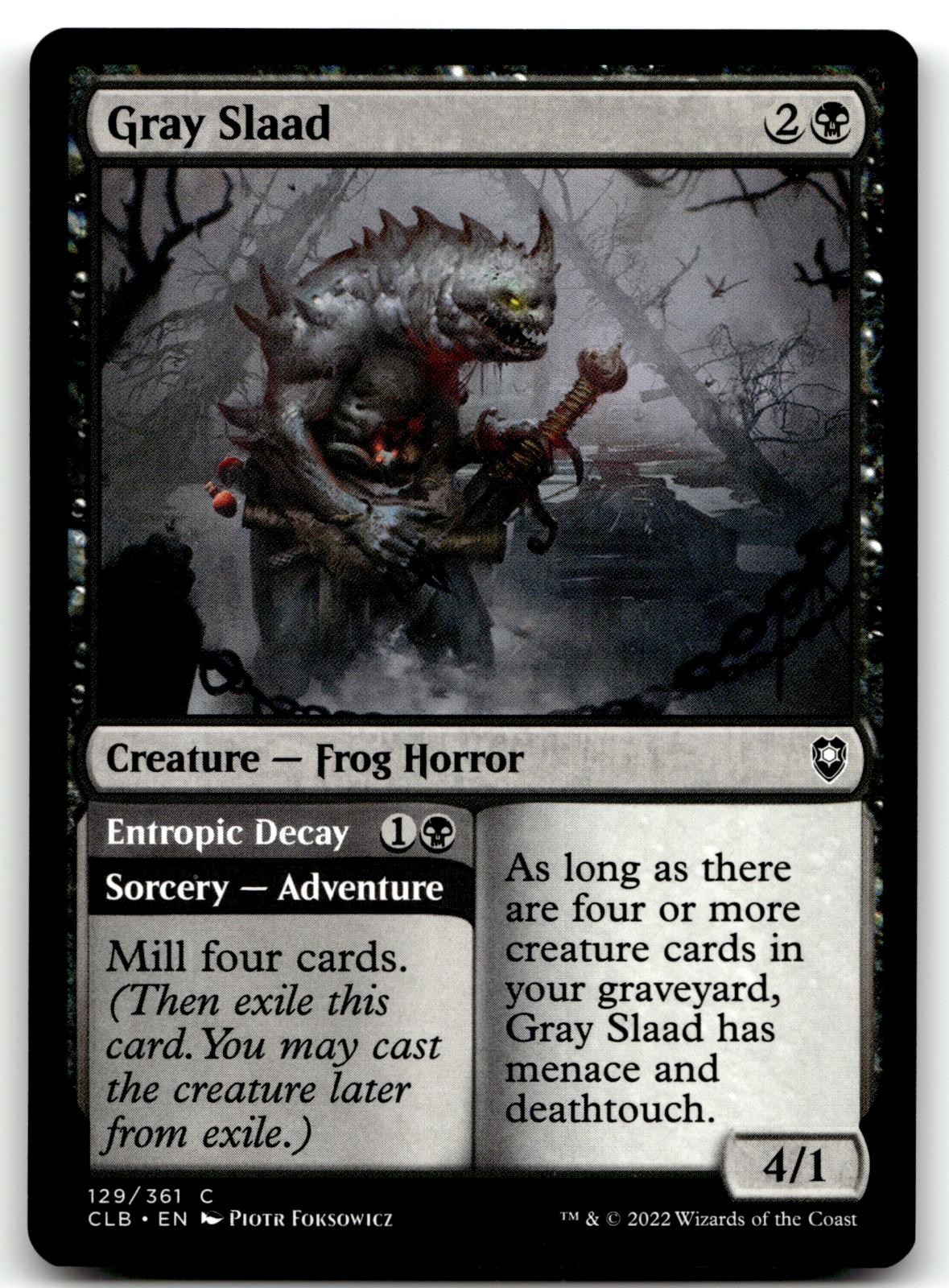 Gray Slaad 129 Commander Legends: Battle for Baldur's Gate Magic: The Gathering NM
