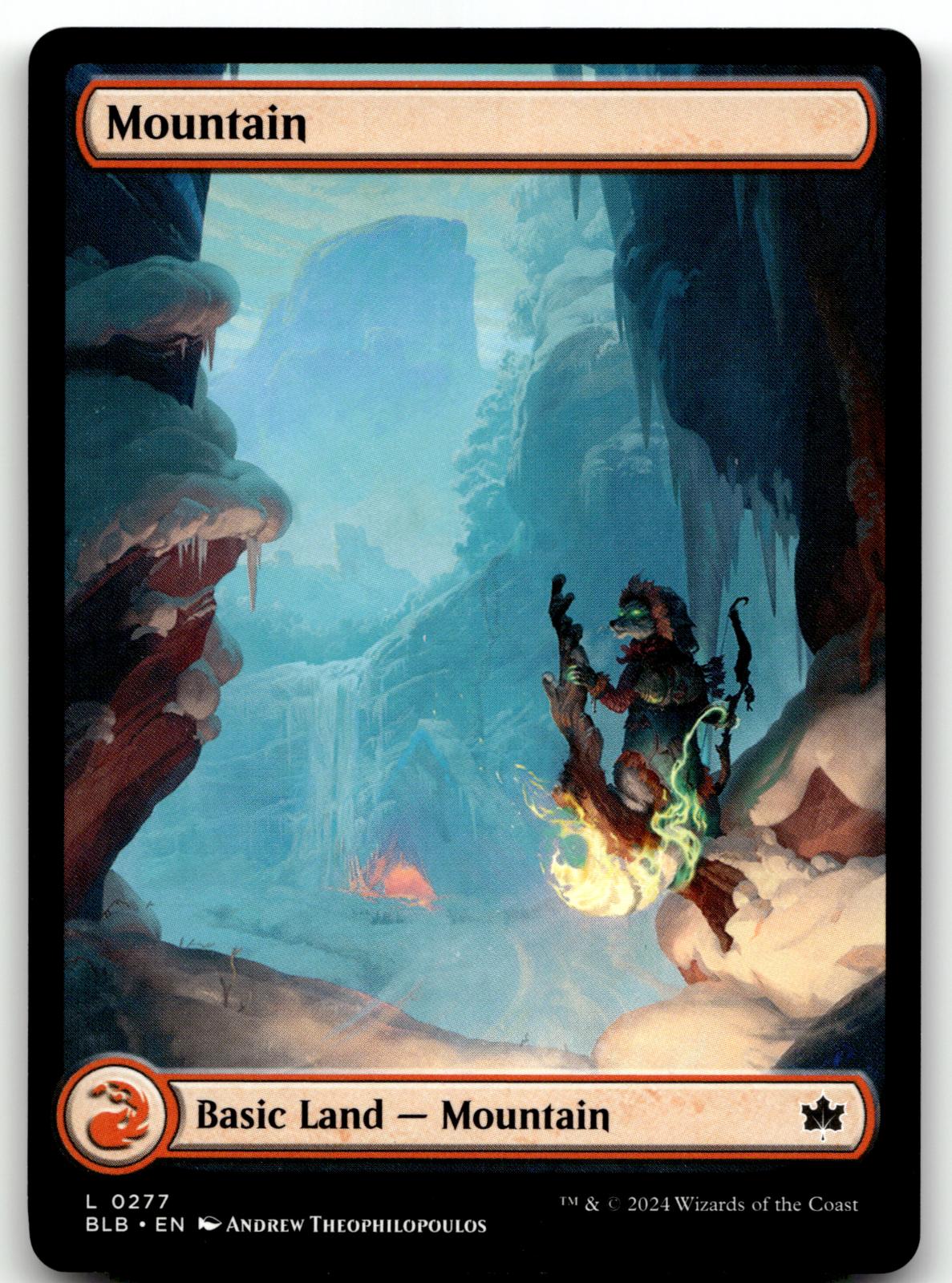 Mountain (0277) 277 Land Bloomburrow Magic: The Gathering Near Mint