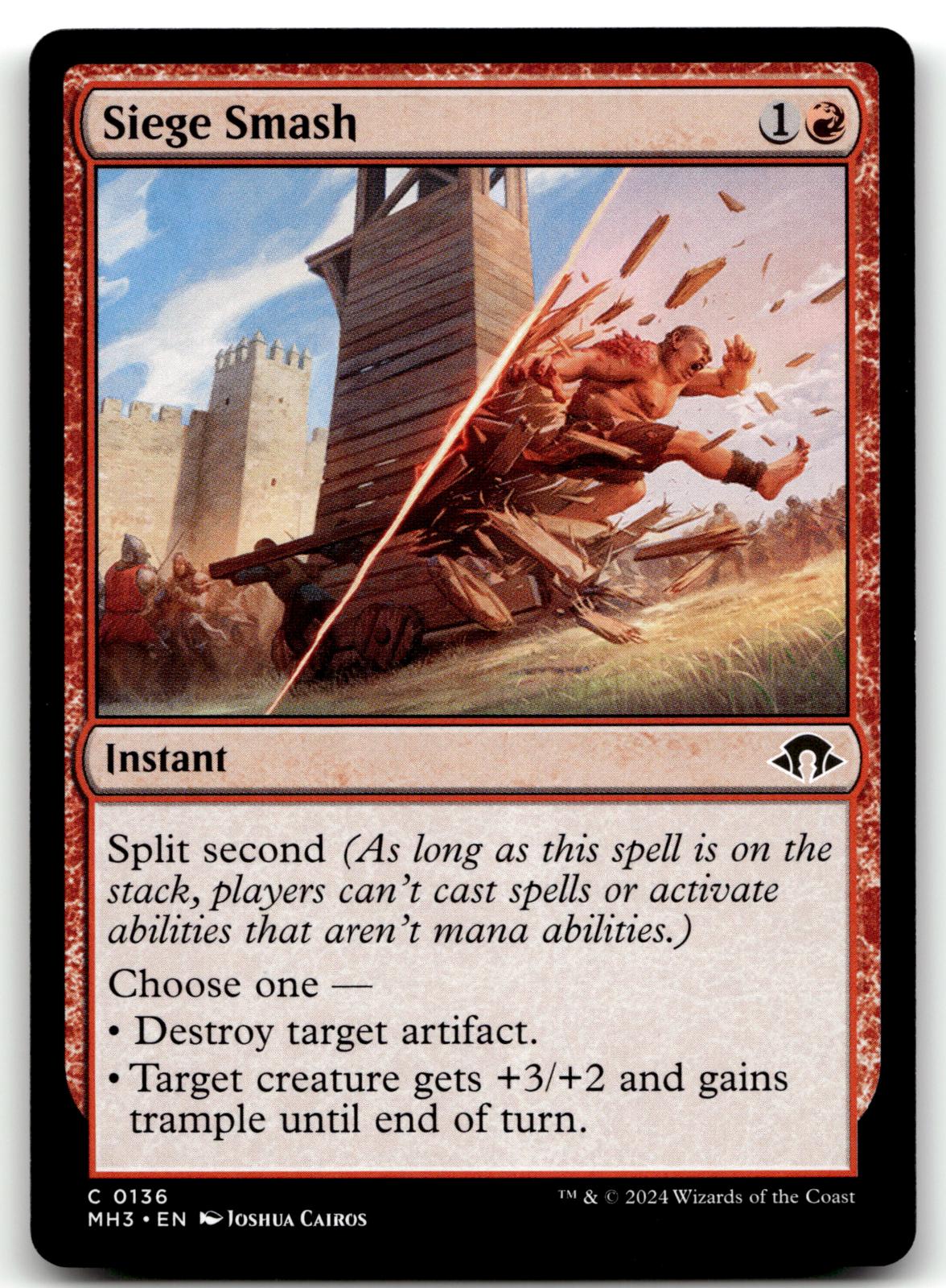 Siege Smash 136 Common Modern Horizons 3 Magic: The Gathering Near Mint