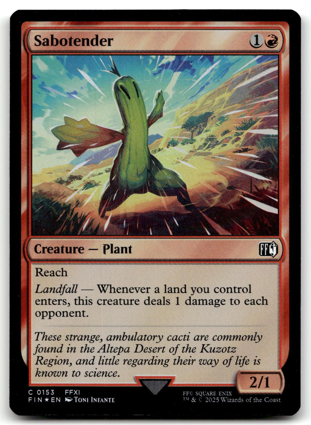 Sabotender 153 Common FINAL FANTASY Magic: The Gathering Foil Near Mint