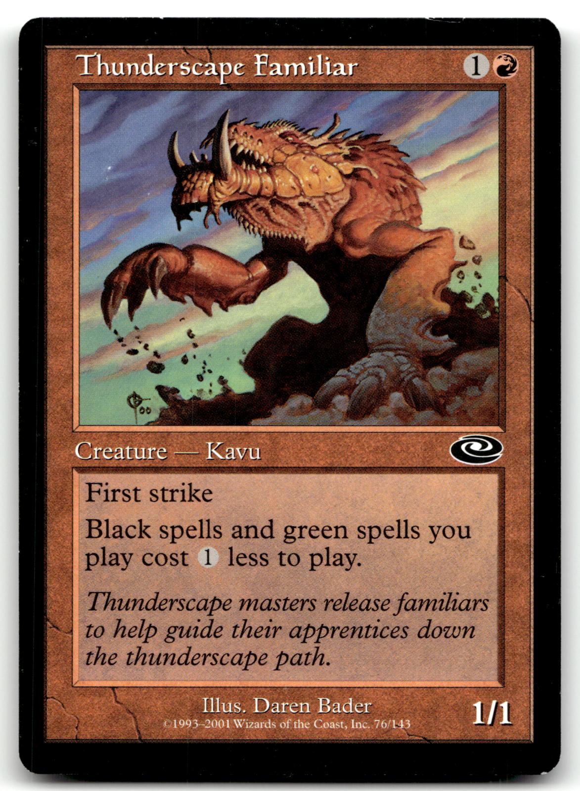 Thunderscape Familiar 76 Common Planeshift Magic: The Gathering Near Mint