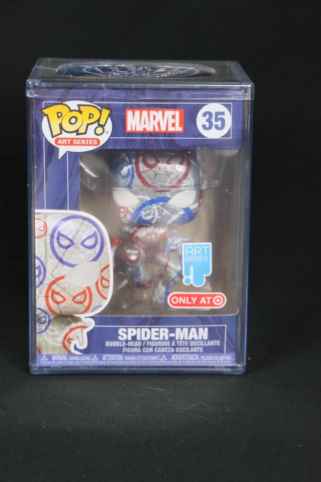 Funko Pop! 35 Spiderman-Marvel-Art Series-Target Exclusive-Hard Plastic Case