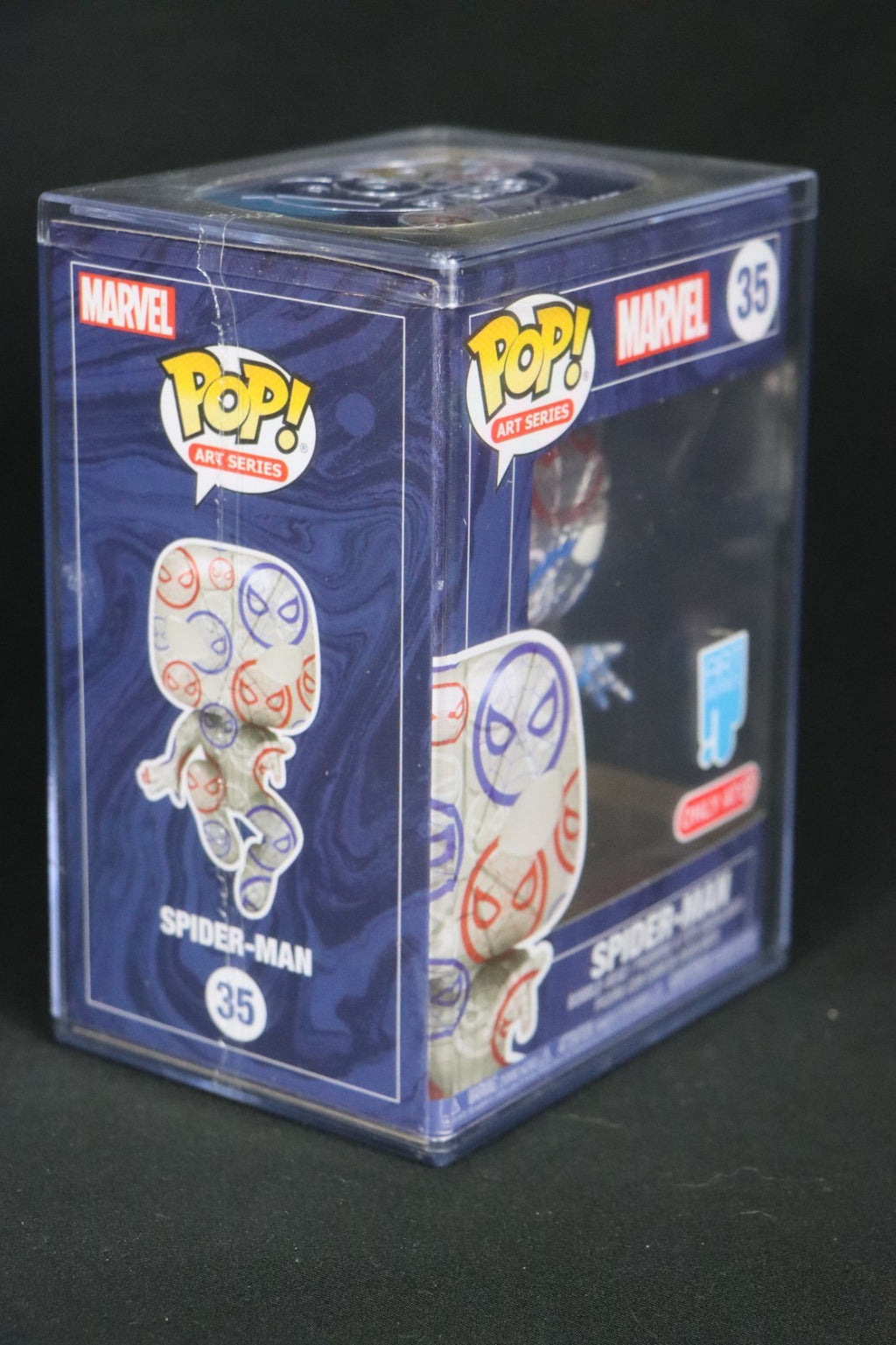 Funko Pop! 35 Spiderman-Marvel-Art Series-Target Exclusive-Hard Plastic Case