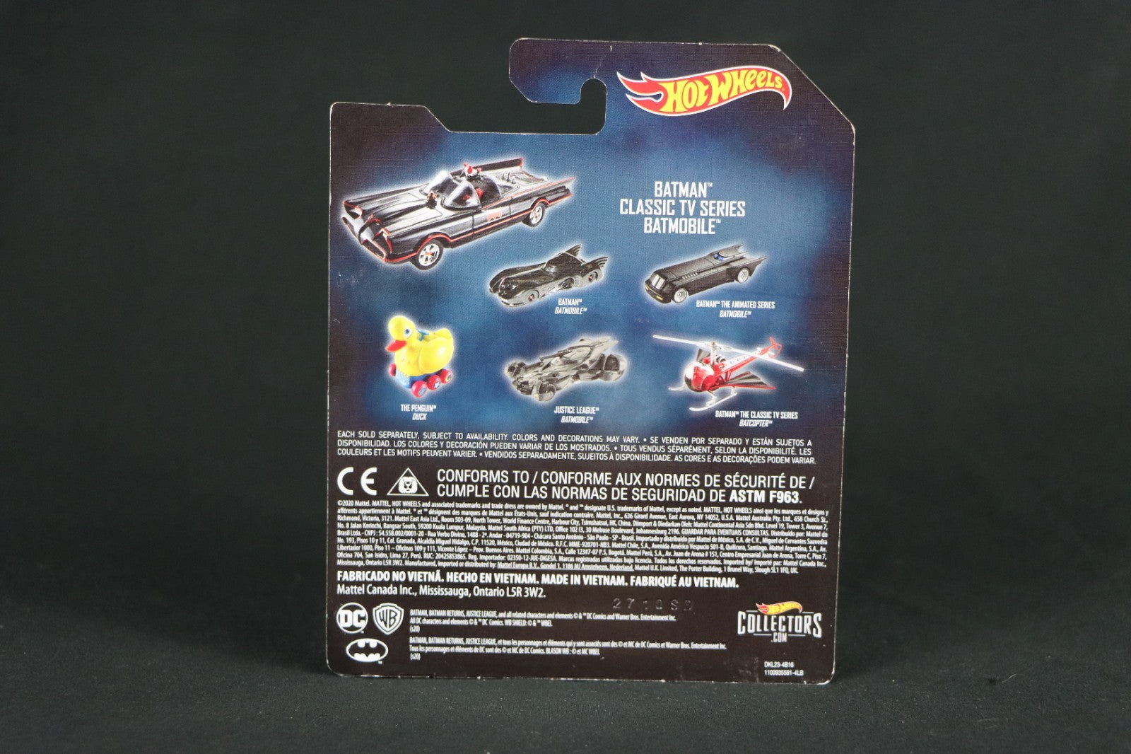 2021 New Hot Wheels Collectors Classic TV Series Batman DC Diecast Car Batmobile