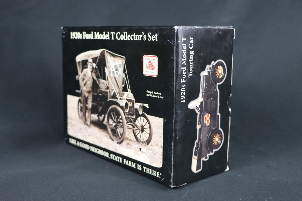 State Farm 1920s Ford Model T Collectors Tin Set  Fire Engine & Touring Car