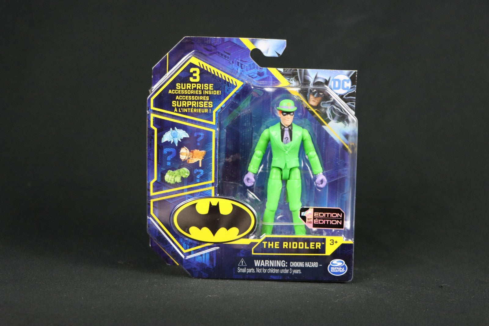 The Riddler Spin Master DC 3.75" Figure Batman Bat-Tech Spin 1st Edition